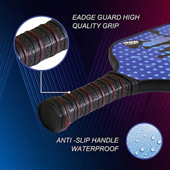 Carbon Fiber Pickleball Paddles Set of 2 for Beginners - Picture 3 of 6